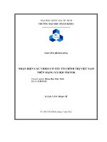 Nhận diện các video có yếu tố chính trị việt nam trên mạng xã hội tiktok