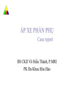 ÁP XE PHẦN PHỤ Case report Báo cáo lâm sàng