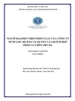Người đại diện theo pháp luật của công ty dưới góc độ bảo vệ quyền và lợi ích hợp pháp của bên thứ ba