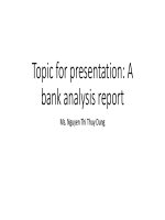 Topic for presentation  a bank analysis report