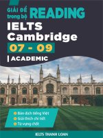 Giải để reading trong bộ ielts cambridge 07 09