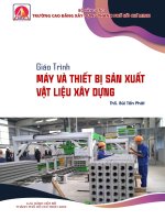Giáo trình máy và thiết bị sản xuất vật liệu xây dựng (ngành công nghệ kỹ thuật vật liệu xây dựng)