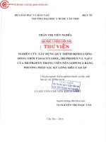 0119 nghiên cứu xây dựng quy trình định lượng đồng thời paracetamol ibuprofen và tạp c của ibuprofen trong viên nén lopenca bằng phương pháp sắc ký lỏng si