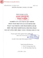 0105 nghiên cứu xây dựng quy trình phân tích một số glucocorticoid ngụy tạo trong chế phẩm đông dược điều trị thấp khớp bằng phương pháp sắc ký lỏng siêu h