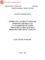 0148 nghiên cứu vai trò của nồng độ troponin t độ nhạy cao và nt pro bnp huyết tương trong tiên lượng ngắn hạn bệnh nhân hội chứng vành cấp