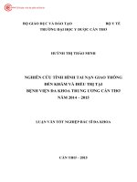 0536 nghiên cứu tình hình tai nạn giao thông đến khám và điều trị tại bv đa khoa trung ương cần thơ năm 2014  2015