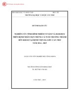 0686 nghiên cứu tình hình nhiễm vi nấm và demodex trên bệnh nhân mụn trứng cá tuổi trưởng thành đến khám tại bv da liễu cần thơ năm 2014  2015