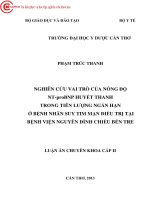 0149 nghiên cứu vai trò của nồng độ nt probnp huyết thanh trong tiên lượng ngắn hạn ở bệnh nhân suy tim mạn điều trị tại bv nguyễn đình chiểu bến tre
