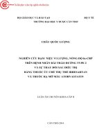 1406 nghiên cứu đạm niệu vi lượng nồng độ hs crp trên bệnh nhân đái tháo đường type 2 và sự thay đổi sau điều trị bằng thuốc ức chế thu thể irbesartan và t