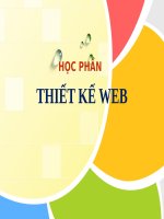 Bài Giảng - Học Phần - Thiết Kế Web  Combo Full Slide 4 Chương