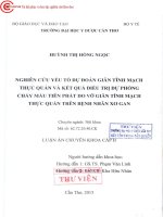 0099 nghiên cứu yếu tố dự đoán giãn tĩnh mạch thực quản và kết quả điều trị dự phòng chảy máu tiên phát do vỡ giãn tĩnh mạch thực quản trên bệnh nhân xơ ga