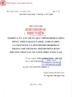 0118 nghiên cứu xây dựng quy trình định lượng đồng thời paracetamol loratadin guaifenesin và dextromethorphan trong chế phẩm đa thành phần bằng phương pháp