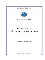 Luật tập quán và việc áp dụng tại việt nam