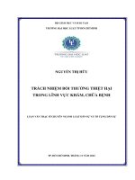 Trách nhiệm bồi thường thiệt hại trong lĩnh vực khám, chữa bệnh