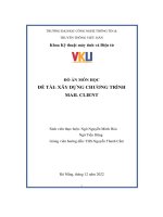 Đồ án môn học đề tài xây dựng chương trình mail client