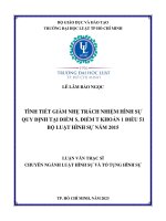 Tình tiết giảm nhẹ trách nhiệm hình sự quy định tại điểm s, điểm t khoản 1 điều 51 bộ luật hình sự năm 2015