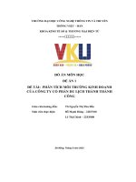 Đề tài phân tích môi trường kinh doanh của công ty cổ phần du lịch thành thành công