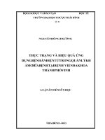 Thực trạng và hiệu quả ứng dụng bệnh án điện tử trong quản lý khám chữa bệnh tại bệnh viện đa khoa thành phố vinh