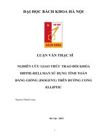 NGHIÊN CỨU GIAO THỨC TRAO ĐỔI KHÓA DIFFIEHELLMAN SỬ DỤNG TÍNH TOÁN ĐẲNG GIỐNG (ISOGENY) TRÊN ĐƯỜNG CONG ELLIPTIC
