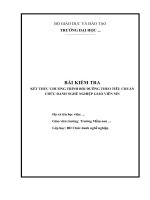 BÀI THU HOẠCH BD CDNN GVMN