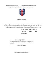 391 các nhân tố ảnh hưởng đến ý định đặt đồ ăn và thức uống qua ứng dụng shopeefood của sinh viên tại khu vực thủ đức   tp hcm 2023