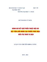 Đánh Giá Kết Quả Phẫu Thuật Nội Soi Đặt Tấm Lưới Nhân Tạo Trước Phúc Mạc Điều Trị Thoát Vị Bẹn (Full Text).Pdf