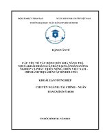144 các yếu tố tác động đến khả năng trả nợ của khách hàng cá nhân tại nh nông nghiệp và phát triển nông thôn vn   chi nhánh thị xã bến cát bình dương 2023