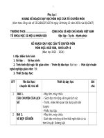 Kế hoạch giáo dục (phân phối chương trình), phụ lục 1 , 2, 3 môn ngữ văn 8 sách kết nối tri thức với cuộc sống, chuẩn)