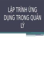 Lap trinh ung dung trong quan ly c sharp chuong 4 đại học kinh tế huế