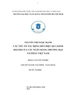 1435 các yếu tố tác động đến hiệu quả kinh doanh của các nhtm cp vn 2023