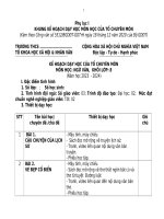 Kế hoạch giáo dục, phụ lục 1, 3 môn ngữ văn 8 sách kết nối tri thức với cuộc sống