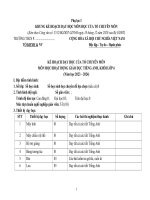 Kế hoạch giáo dục, phụ lục 1 , 2, 3 môn tiếng anh lớp 6 sách  global success, chuẩn