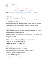 Giáo án, kế hoạch bài dạy môn âm nhạc 6 sách cánh diều, trọn bộ