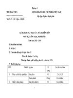 Kế hoạch giáo dục, phụ lục 1, 2, 3 môn âm nhạc lớp 8 sách kết nối tri thức với cuộc sống chuẩn