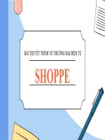Chọn 1 công ty, phân tích và đánh giá website của công ty này theo các tiêu chuẩn đánh giá đã được giới thiệu  So sánh với 2 website cùng ngành khác (1 tại VN và 1 của nước ngoài), đánh giá hoạt động thương mại điện tử của các website
