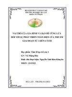 Vai trò của gia đình và sự phát triển của trẻ