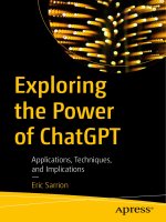 Exploring the power of chatgpt   applications, techniques, and implications