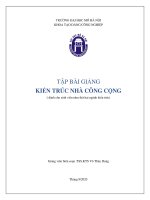 Tập bài giảng kiến trúc nhà công cộng đại học mở hà nội