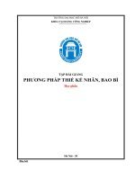 Tập bài giảng phương pháp thiết kế nhãn bao bì đại học mở hà nội