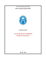 Tập bài giảng tài liệu hướng dẫn workshop đại học mở hà nội