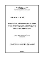 0728 nghiên cứu tổng hợp và khảo sát tính chất hấp phụ hoạt tính xúc tác quang của vật liệu mil 101(cr) luận văn tốt nghiệp