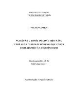 0773 nghiên cứu thoái hóa đất tiềm năng và đề xuất giải pháp sử dụng hợp lý đất đai huyện phù cát tỉnh bình định luận văn tốt nghiệp