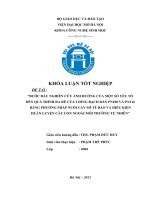 Bước đầu nghiên cứu ảnh hưởng của một số yếu tố đến quá trình ra rễ của 2 dòng bạch đàn pn108 và pn116 bằng phương pháp nuôi cấy mô tế bào và điều kiện huấn luyện cây con ngoài môi trường tự nhiên