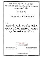 Bàn về cái nghĩa của quan công trong tam quốc diễn nghĩa