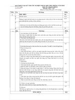 Dap an, thang diem mon ngu van