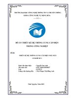 Đồ ÁN THIẾT KẾ HỆ THỐNG CUNG CẤP ĐIỆN  TRONG CÔNG NGHIỆP