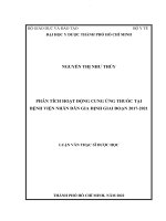 Phân tích hoạt động cung ứng thuốc tại bệnh viện nhân dân gia định giai đoạn 2017 2021