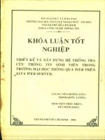 Thiết kế và xây dựng hệ thống cho phép tra cứu thông tin của một sinh viên trong một trường đại học thông qua trang web