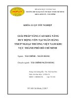 Giải pháp nâng cao khả năng huy động vốn tại ngân hàng tmcp ngoại thương việt nam khu vực thành phố hồ chí minh