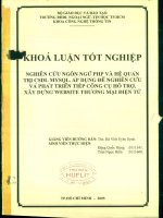 Nghiên cứu ngôn ngữ php và hệ quản trị csdl mysql   áp dụng để nghiên cứu và phát triển tiếp công cụ hỗ trợ, xây dựng website thương mại điện tử